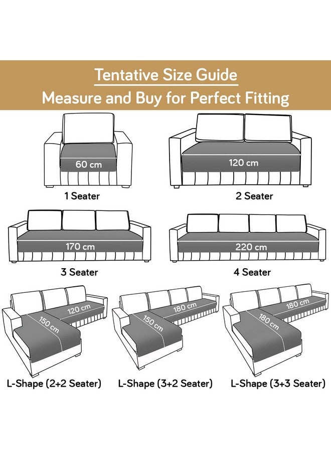 HOKIPO HOKIPO Polyester Printed Quilted Sofa Cover Mats For 1/2/3 Seater Sofa And L Shape. Make Your Own Sofa Cover Set, Mat Length 90(D) X 90(L) Cm, Damask Beige (New-790-D4)  - Image 4