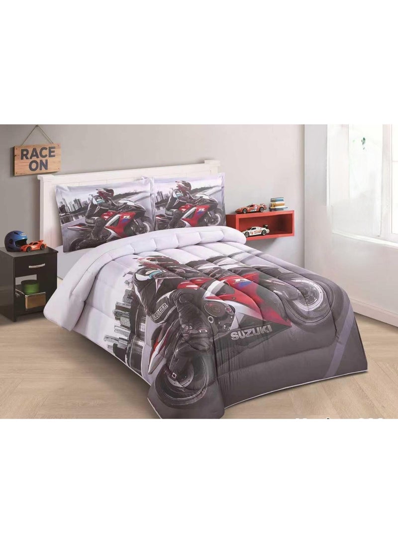 4-Piece Microfiber Bedding Set with Children's Designs – New Collection