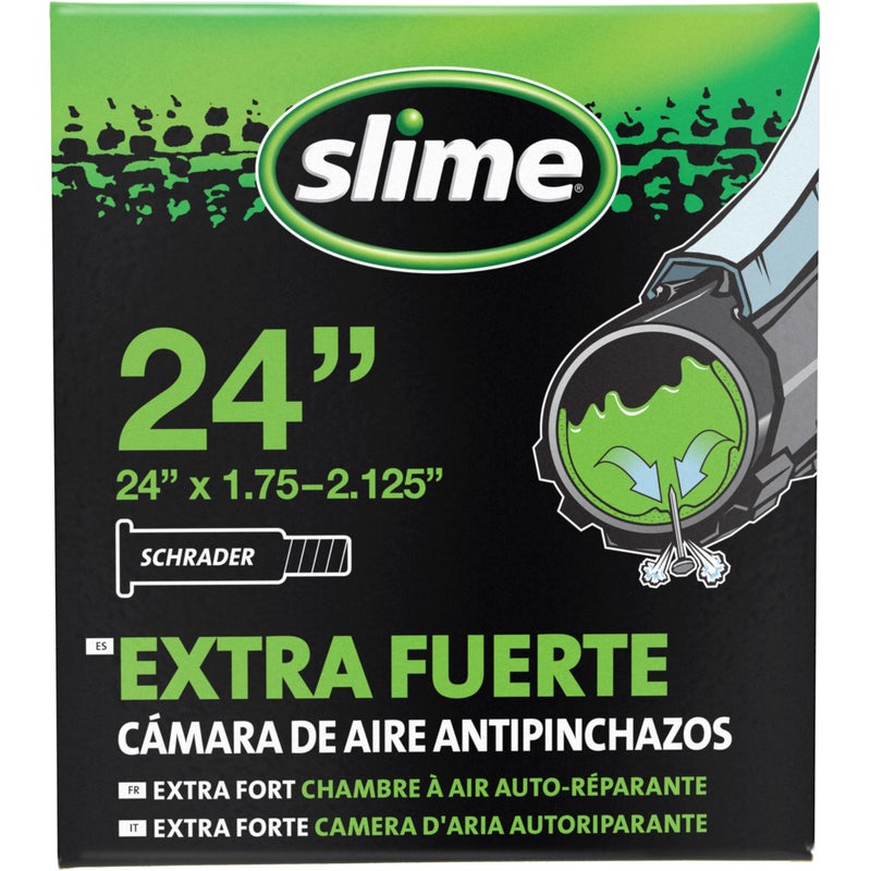 Slime 30047 Bike Inner Tube with Slime Puncture Sealant, Self Sealing, Prevent and Repair, Schrader Valve, 24"x 1.75-2.125" - Image 1
