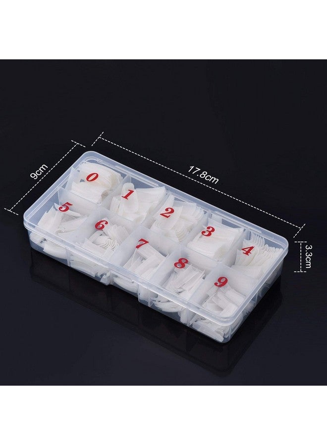 Beuniar Acrylic Nail Tips Natural 500Pcs French Artificial False Tip For Manicure Nails Art Salons & Home Diy - Image 5