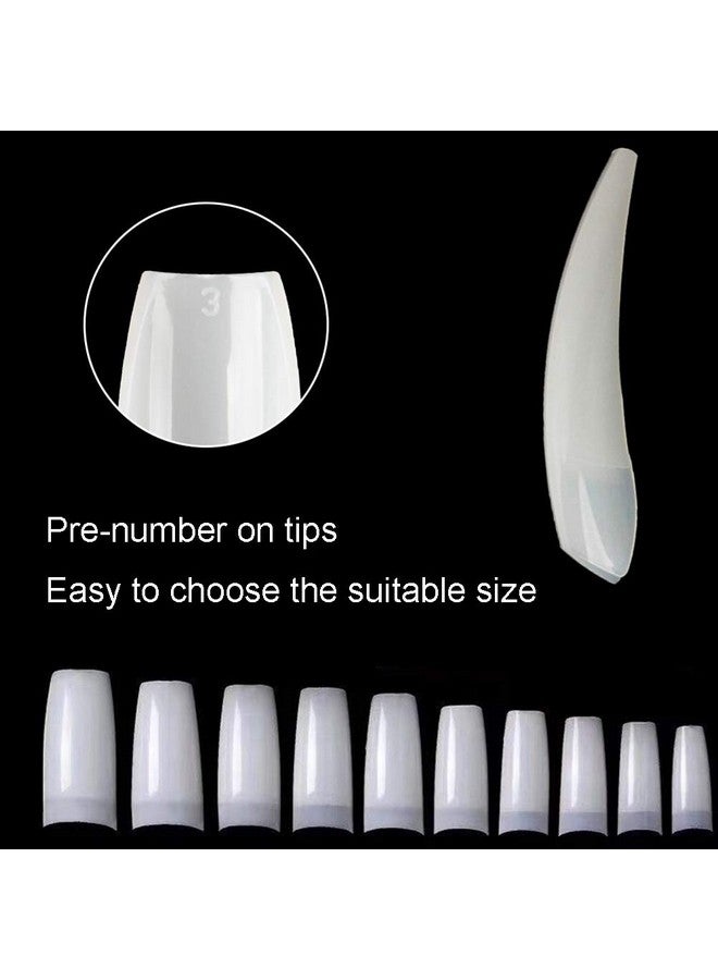 Beuniar Acrylic Nail Tips Natural 500Pcs French Artificial False Tip For Manicure Nails Art Salons & Home Diy - Image 4