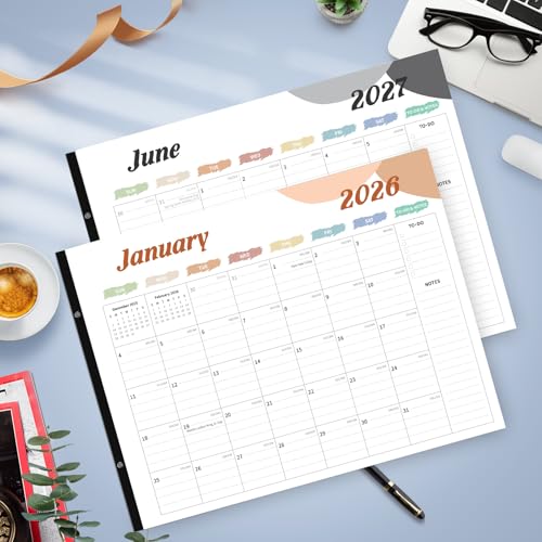 Weehoey Desk Calendar 2026, Desk Calendar Large 22x17, 18 Months Desk Top Calendar, From January 2026 to June 2027 with To Do & Notes, Holiday & Julian Date for Home, School & Office - Image 5