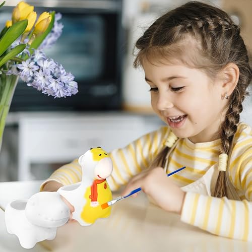 yasest Paint & Plant Flower Growing Kit for Kids - 4 Set DIY Animal Pattern Ceramic Painting Kit, Kids Gardening Set, Arts & Crafts for Ages 8-12, Birthday Gifts for 5 6 7 8 9 10 11 12 Year Old Girl - Image 2