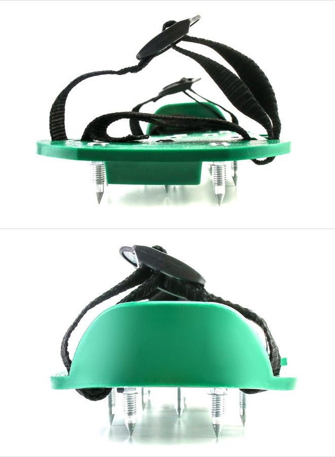 QWORK ® Spiked shoes with 25mm short spikes, perfect for epoxy floors, layering, cover installation, green (1 pair) - Image 4
