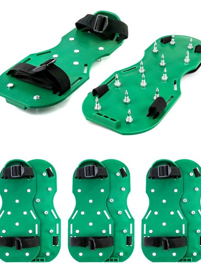 QWORK ® Spiked shoes with 25mm short spikes, perfect for epoxy floors, layering, cover installation, green (1 pair) - Image 1