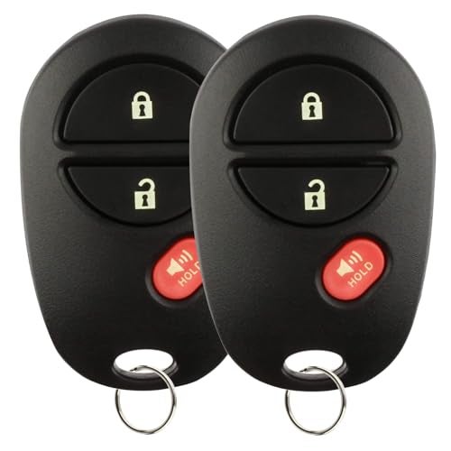 Kaboll Key Fob Keyless Entry Remote Replacement for Toyota Tacoma Tundra Sienna Sequoia Highlander - 3 Buttons Car Key Fob FCC: GQ43VT20T (Set of 2) - Image 1