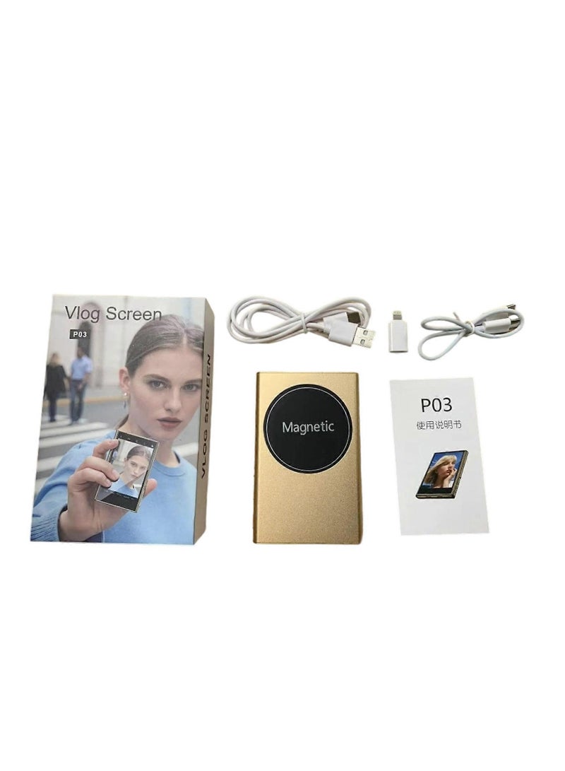 Wireless Magnetic Smartphone Selfie Screen for iPhone 14 15 16 Smartphone for Live Streaming Video Recording Vlog  - Image 1