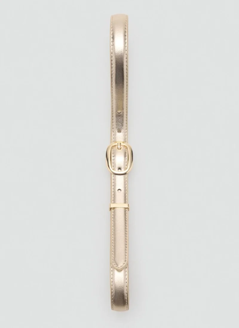 مانجو Metallic Belt With Oval Buckle