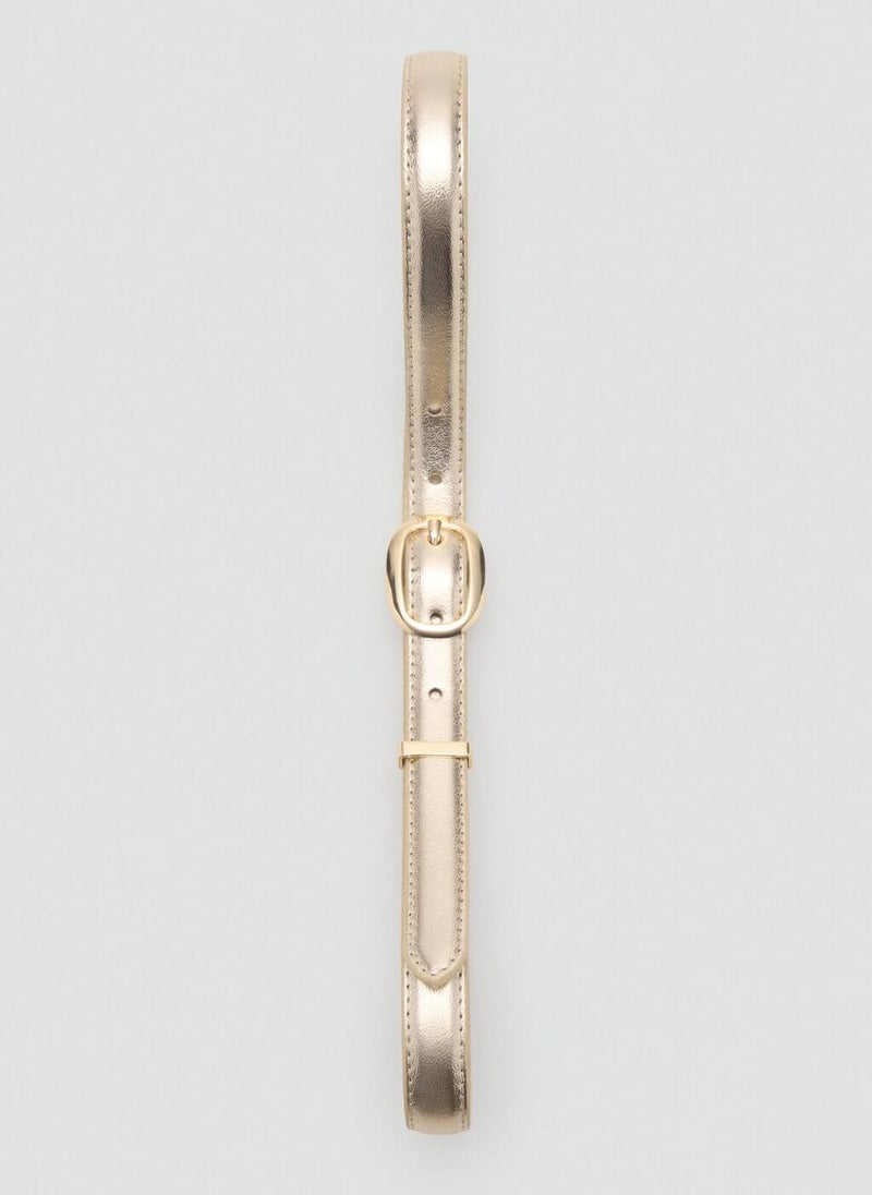 MANGO Metallic Belt With Oval Buckle  - Image 2