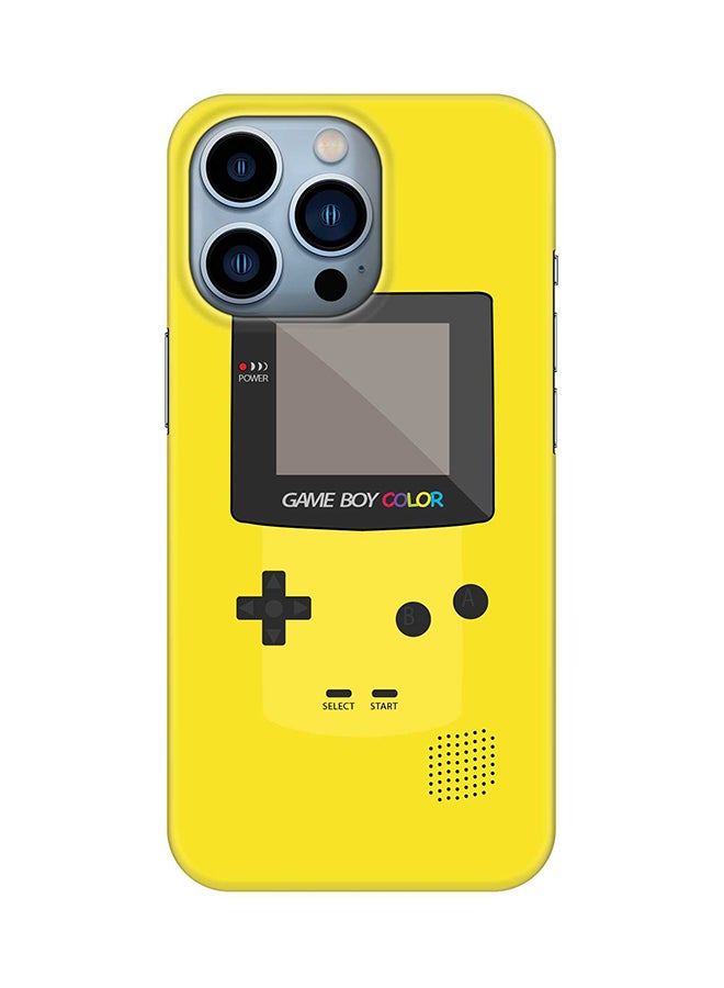 Stylizedd Case for iPhone 15 Pro Slim Snap Classic Series Mobile Cover Hard PC Shield Matte Finish Phone CasePrint - Gameboy Color - Yellow - Image 1