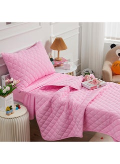 Wowelife Wowelife 4 Pieces Toddler Bedding Set Pink, Upgraded Pink Comforter Set for Girls and Boys, Crib Sheet Set Lightweight, Super Breathable and Comfortable for Toddlers  - Image 2