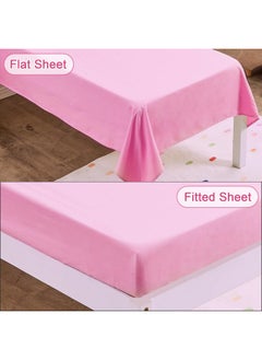 Wowelife Wowelife 4 Pieces Toddler Bedding Set Pink, Upgraded Pink Comforter Set for Girls and Boys, Crib Sheet Set Lightweight, Super Breathable and Comfortable for Toddlers  - Image 3