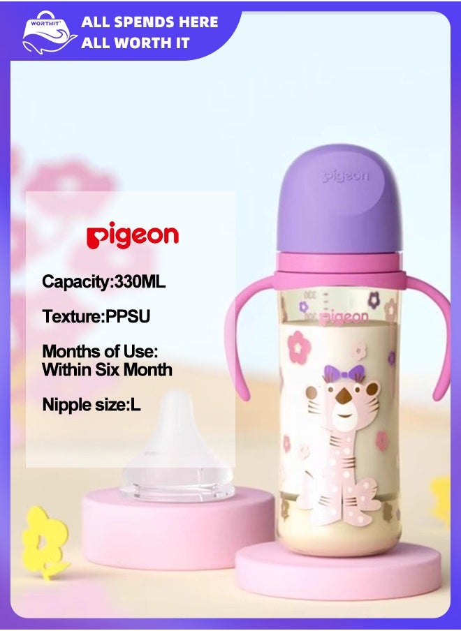 Wide-mouthed baby bottle made of PPSU material with painted patterns and double handles - pzsku/ZBD1718733D6502DE622DZ/45/_/1735561166/801ae81a-3f26-492e-97e4-3a00a425b5ba