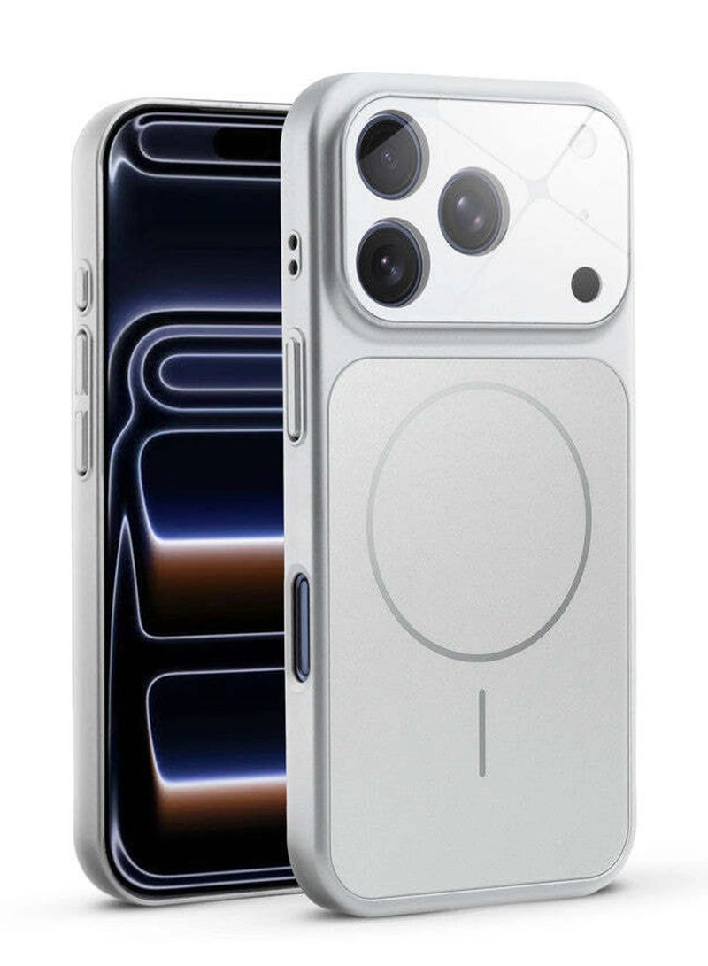 جراب iPhone 17 Pro Max متوافق مع Magsafe، مصنوع من زجاج غير لامع، نحيف، مقاوم لبصمات الأصابع والخدوش، يحمي عدسة الكاميرا، مقاوم للصدمات، مناسب لهاتف iPhone 17 Pro Max بشاشة 6.9 بوصة - Image 1