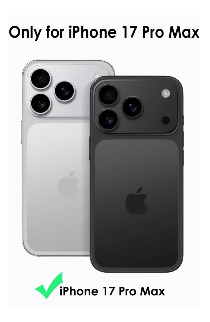 جراب iPhone 17 Pro Max متوافق مع Magsafe، مصنوع من زجاج غير لامع، نحيف، مقاوم لبصمات الأصابع والخدوش، يحمي عدسة الكاميرا، مقاوم للصدمات، مناسب لهاتف iPhone 17 Pro Max بشاشة 6.9 بوصة - Image 2