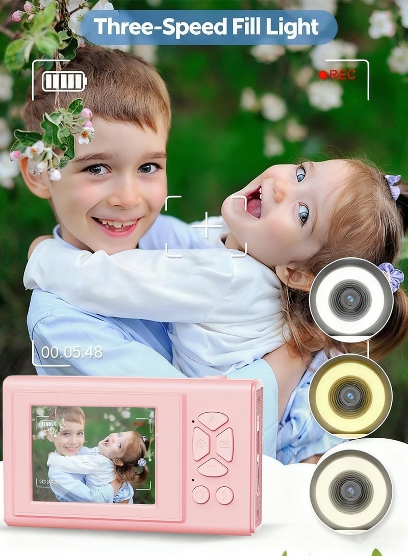 Kids Digital Camera, 48MP 4K UHD Retro Vintage Camera with Fill Light, 16X Zoom Anti-Shake, 2.8" LCD Screen, Rechargeable with 32GB SD Card, Best Gift for Children Boys Girls Age 5-15 - Image 5