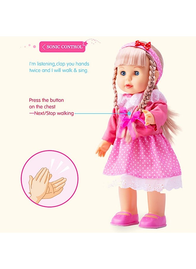 Walking Doll 17" Interactive Vinyl Toy Baby Sonic Control Cuddly Girl Singing Talking Blonde Princess With Blinking Eyes - pzsku/ZBD174694B138F1FDD93BZ/45/_/1734347460/cc081bef-a3e0-4ebe-a746-e1fa08d0953f