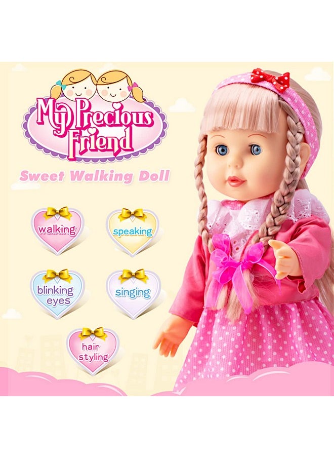 Walking Doll 17" Interactive Vinyl Toy Baby Sonic Control Cuddly Girl Singing Talking Blonde Princess With Blinking Eyes - pzsku/ZBD174694B138F1FDD93BZ/45/_/1734347799/b2bfc741-467f-4d92-af45-c3b0f7f3d6cb