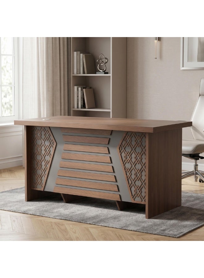 ROYALOAK Walter Office Desk 1.2m with Drawer & Wire Manager | Engineered Wood, Melamine Finish | Modern Work Table for Home & Office - Image 2