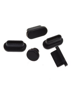 Beauenty 5-Piece Anti Dust Dirt Port Plug For Apple MacBook Pro 13-inch/15-inch Black  - Image 1