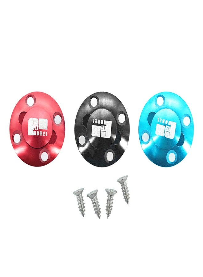 DEVMO 3 Pack Fuel Dot Hobby Accessories CNC Aluminum Anodized Round Fuel Dot For RC Airplane Boat Red/Gray/Blue - Image 2