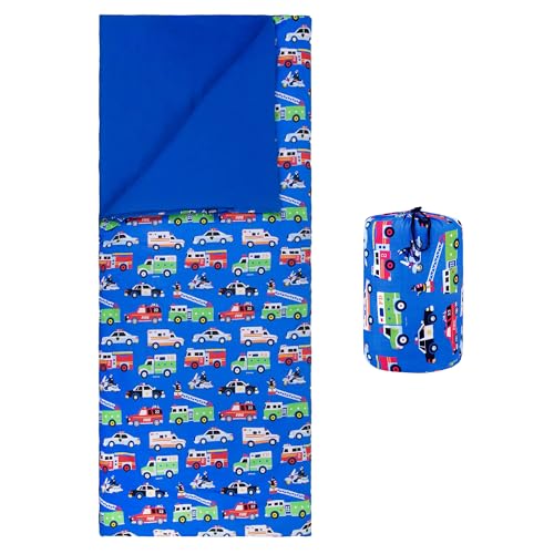 Wildkin Kids Sleeping Bag – Roll-Up Design with Storage Bag for School, Travel & Camping - Heroes - Image 1