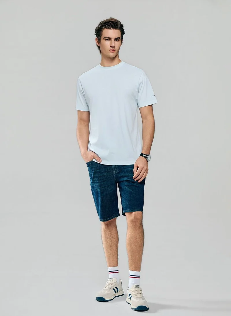 GIORDANO Men’s Slim Fit Cotton Crew Neck Tee
