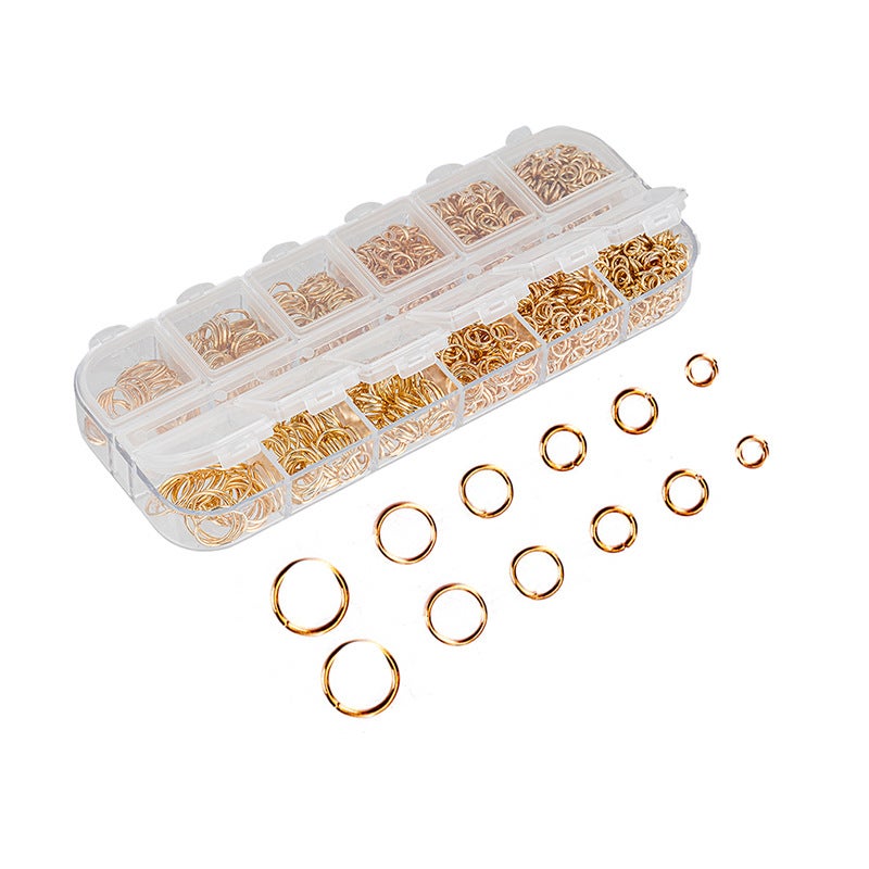 Generic 1200pcs Iron Split Rings for Jewelery KC