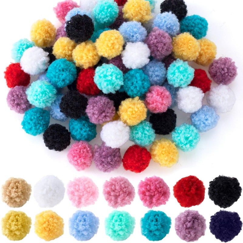 Winsyison 70pcs 059Inch Pom Poms for Crafts Colorful Fluffy Puff Pompoms Felt Pom Poms Balls Supplies for Keychain Jewerly Making Home Decorations 14 Colors - Image 3
