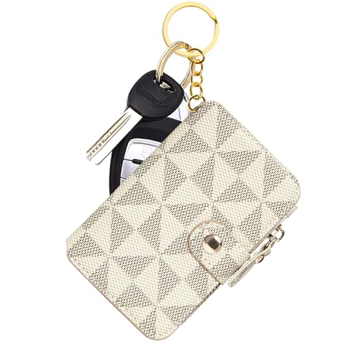 M-Plateau Card Cases, Leather Card & ID Cases,Credit Card Holder Wallet Small Card Case Wallet: Wallet Women Small Premium PU Leather, Slim Wallet for Travelling (off White) - Image 1
