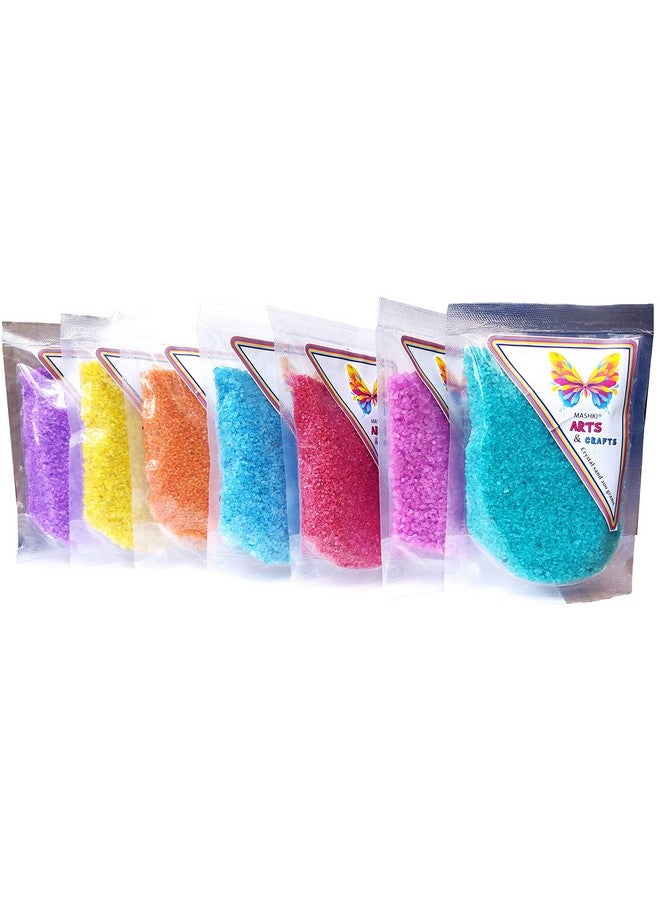 MASHKI Sand For Art And Craft Play Sand Assorted Colorful Crystal Shiny Sand Aquarium Home Decoration Sand Diy Drawing Crafty Collections Sand 200 Gram (7) - Image 1