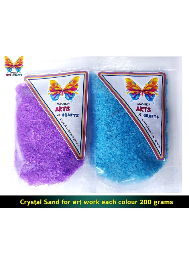 MASHKI Sand For Art And Craft Play Sand Assorted Colorful Crystal Shiny Sand Aquarium Home Decoration Sand Diy Drawing Crafty Collections Sand 200 Gram (7) - Image 2