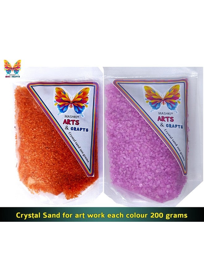 MASHKI Sand For Art And Craft Play Sand Assorted Colorful Crystal Shiny Sand Aquarium Home Decoration Sand Diy Drawing Crafty Collections Sand 200 Gram (7) - Image 3