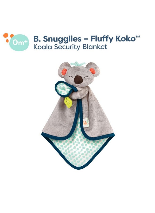بي. تويز B. Baby Koala Lovey بطانية أمان قطيفة محشوة على شكل حيوان للأطفال الرضع بطانية ناعمة للأطفال حديثي الولادة 0 Snugglies Fluffy Koko  - Image 5