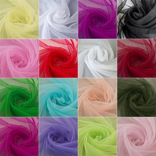 SIYANSHU Multi Purpose Solid Fabric Nylon Spandex Power Mesh Soft Net Combination Fabric - for Wedding, Parties, Costumes, and Decoration (Black, 16.4 x 4 Feet) - Image 2