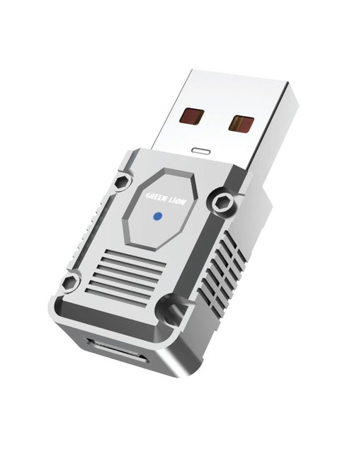 OTG Adapter USB-A to USB-C/ PD 120W Fast Charging/ 10Gbps Data Transfer/ Plug and Play / Charging & Data Transfer / OTG Adapter - Silver