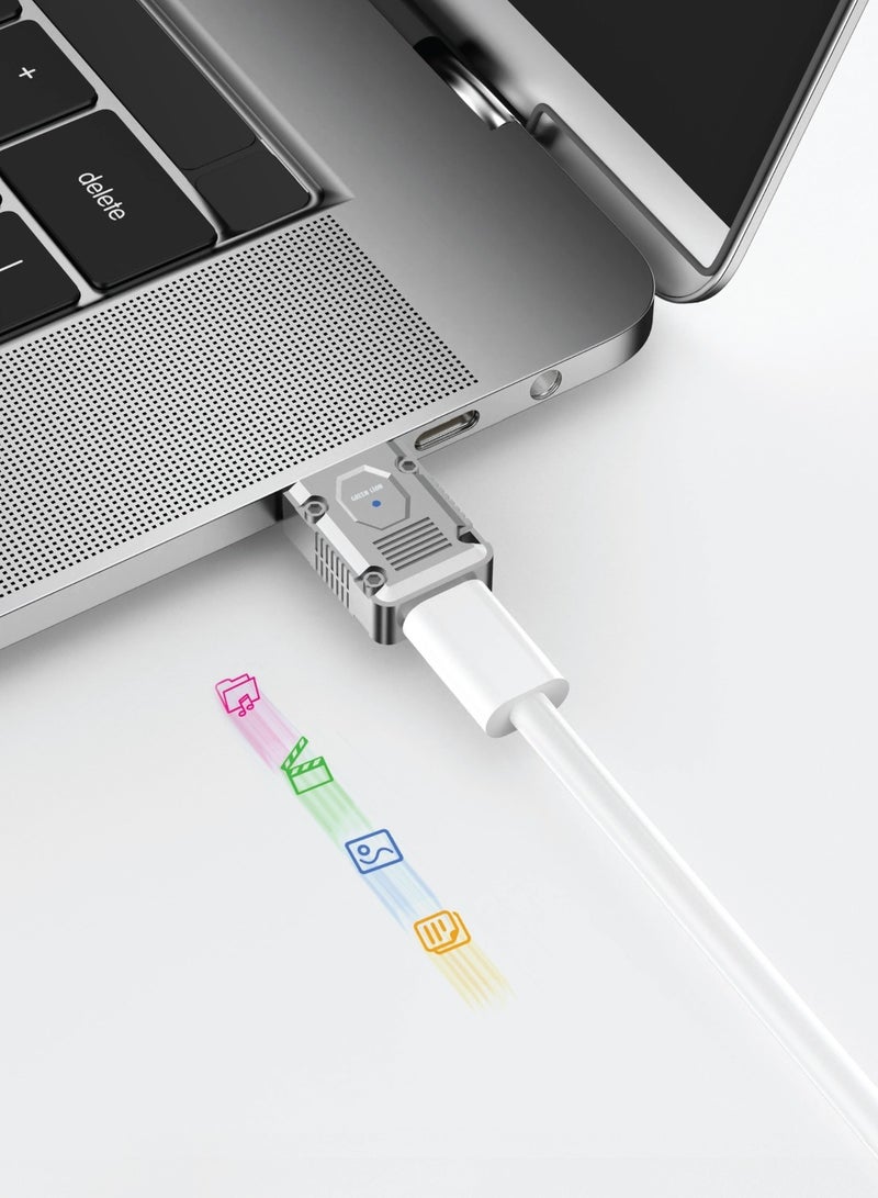 OTG Adapter USB-A to USB-C/ PD 120W Fast Charging/ 10Gbps Data Transfer/ Plug and Play / Charging & Data Transfer / OTG Adapter - Silver