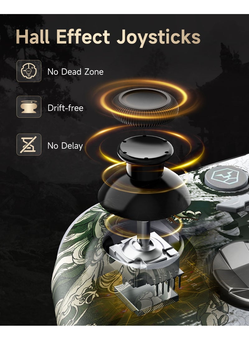 AOLION Wireless Bluetooth Controller with Hall Joysticks/Hall Triggers/RGB Lighting - No Stick Drift, No Dead Zone - Work for Windows PC, Android, Steam and Switch - Image 3