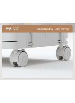 NKX 3 Layers Clear Folding Storage Boxes with Wheels  - Image 4