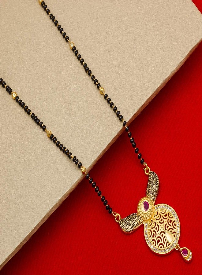 قلادة أديتا اليومية من الذهب المطلي والماس الأمريكي للنساء (ذهبي) (DT1981MS) - Image 3