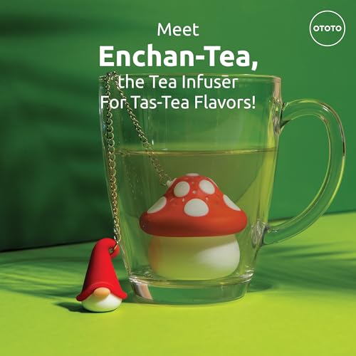 OTOTO Cute Tea Strainers - Loose Leaf Tea Steeper, Tea Infuser for Loose Leaf Tea, Tea Diffusers, Tea Accessories, Mushroom Gifts, Cute Kitchen Accessories, White Elephant Gifts, (Gnomeo, Gnome) - Image 2