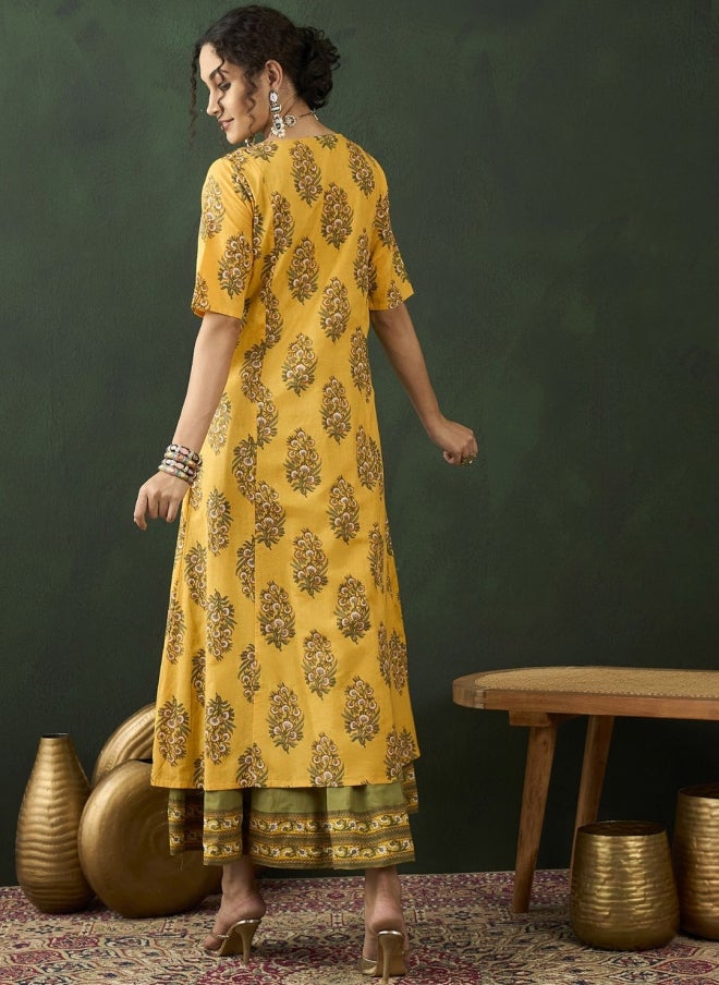 AKS Floral Printed Maxi Ethnic Dress for Women - Image 4