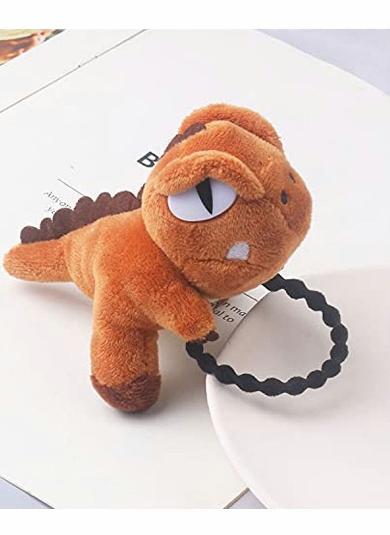 Y&D 2Pack Plush Stuffed Animal Cute Hair Scrunchies Sets Girls Elastic Rope Large 3D Dinosaur Decor for Kids Styling Tools  - Image 5