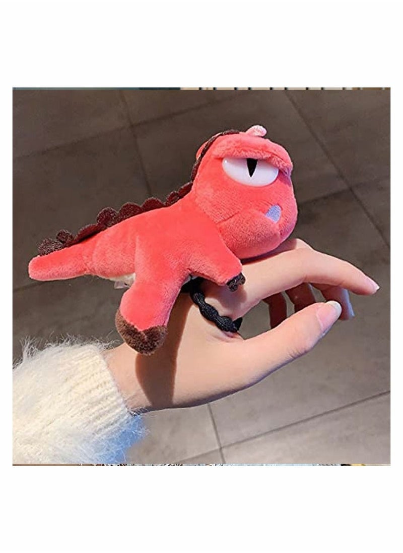 Y&D 2Pack Plush Stuffed Animal Cute Hair Scrunchies Sets Girls Elastic Rope Large 3D Dinosaur Decor for Kids Styling Tools  - Image 3