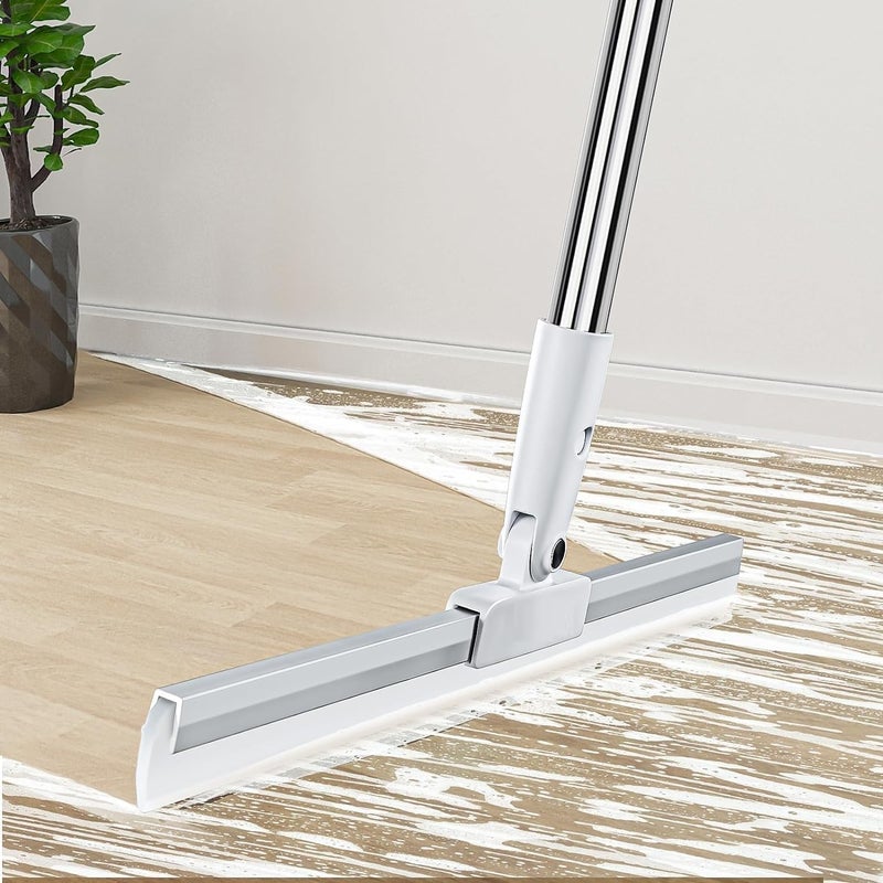 BEYOND BASIC 2 in 1 Floor Cleaner Brush Multifunction Magic BroomSilicone Floor Squeegee Broom with Long HandleScraping Besom for Floor Bathroom Kitchen Shower Tile Pet Hair Pack of 1