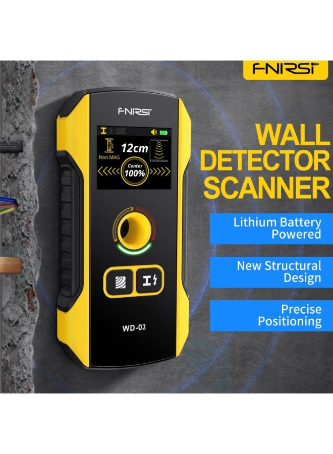 FNIRSI Premium Wall Scanner Stud Finder, Electronic Wall Stud Detector for Wood, Metal Studs, AC Wires, Joists, Pipes, Wire and Water Pipe Stud Finder, Visible Positioning Hole for Accurate Center Detection - Image 2