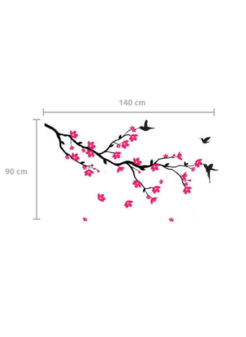 Decals Design Decals Design 'Humming Birds and Blossoms' Wall Sticker (PVC Vinyl, 50 cm x 70 cm, Multicolour)  - Image 3