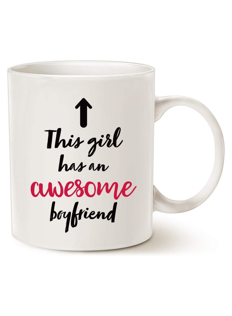 SHOP NEW ARRIVALS This Girl Has an Awesome Boyfriend Best Valentines Day Gifts for Girlfriend Women, Unique Present Ideas for Her Cup - Image 2