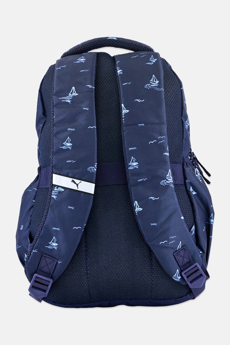 PUMA Men Allover Print Backpack, Navy - Image 3