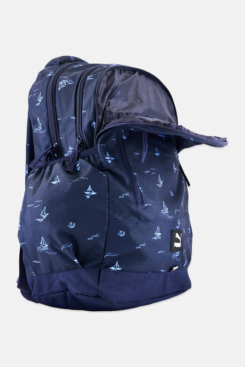 PUMA Men Allover Print Backpack, Navy - Image 2